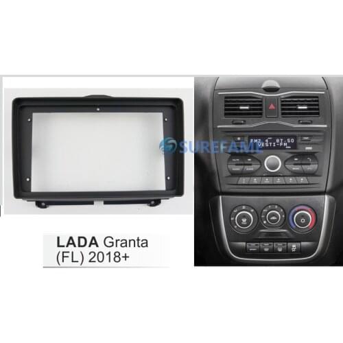 9inch Car Fascia Radio Panel for LADA GRANTA 2018+ Dash Kit Install Facia Bezel Adapter Trim 9 inch Plate Cover Console