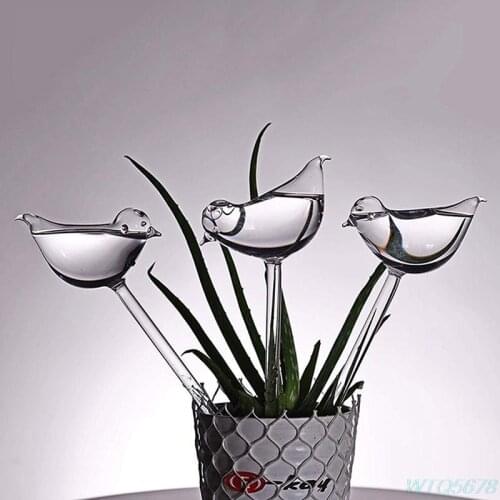 Plant Waterer Self Watering Globes Bird Shape Hand Blown Clear Aqua Bulbs irrigazione a goccias automatic flower watering