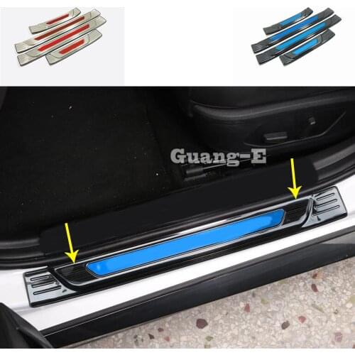 For Hyundai Sonata DN8 10Th 2020 2021 Car Sticker Styling Stainless Steel Door Sill Scuff Plate Cover Outside External Threshold