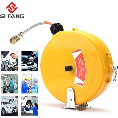8M Automotive Air Hose Reel Pneumatic Hose PU Tube OD 8mm ID 5mm Retractable Reel Telescopic Pneumatic Drum High Quality