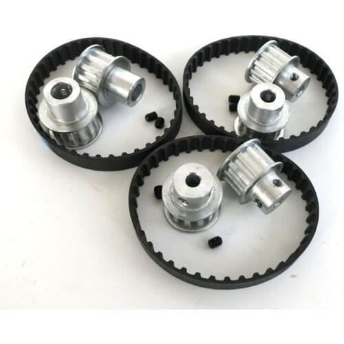 Free shipping Synchronous belt wheel pulley wheel model group metal suit type wheel drive machinery production 5/6/8mmV