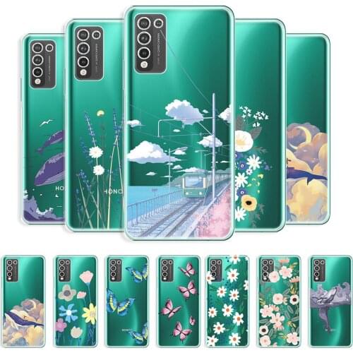 For Honor 10X Lite Case Clear Soft Case For Honor 10X Lite Scenery Phone Back Cover For Huawei Honor 10X Lite Transparent Fundas