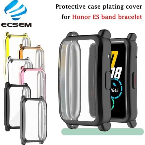 Plating cover case for Honor ES band bracelet watch accessories full edged protective case for honor ES watch anti shock shell