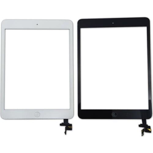 Besegad Touch Screen Digitizer Front Glass Replacement with Home Button Adhesive Camera Bracket for Apple iPad Mini 1 2 A1432