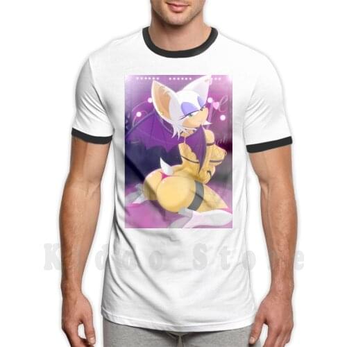FateS Marathon Day 6 : Rouge! T Shirt Men Cotton Cotton S-6Xl Rouge Bat Hedgehog Hentai Cartoon Game Fanservice Stripper Thong