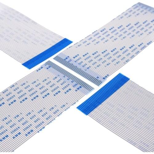 10pcs FPC FFC Flexible Flat Cable 40 PIN 1.0 mm pitch Step Same Sides Type A Length 50 60 80 100 120 150 200 300 400 500mm