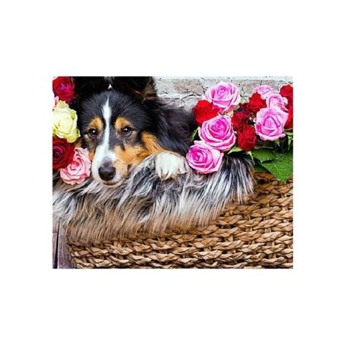 YIKEE Diamond Embroidery Paintings Flower Wall Decor Full Square Rhinestone Pasted Diamond Embroidery Pattern Gift k244