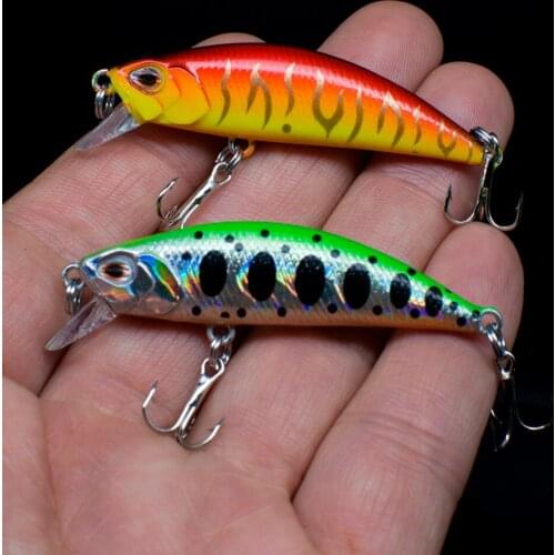 Mini Sinking Minnow Wobblers Lures 5.5cm 5g Trout Artificial Plastic Hard Bait Jerkbait Crankbait Bass Fishing Tackle Dropship