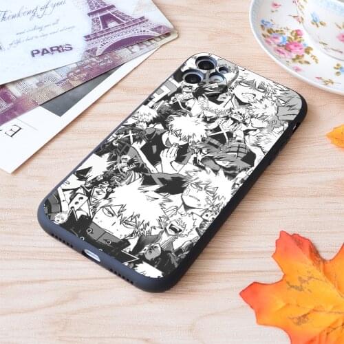 For iPhone Bakugou Collage Print Soft Matt Apple iPhone Case
