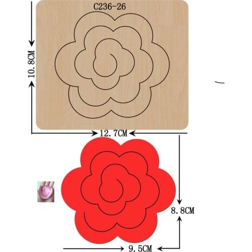 New Flower Bow Wooden die Scrapbooking C-236-26 Cutting Dies for common die cutting machines on the market