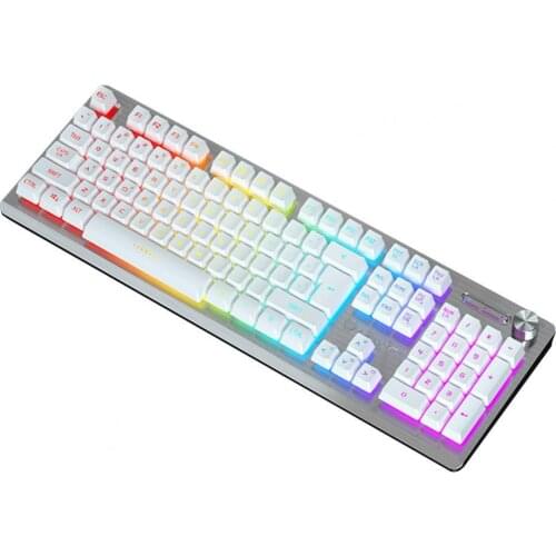 Gaming Keyboard Professional K002 RGB Lights Backlight ABS 104 Keys Mechanical Wired PC Keyboard for Gamers