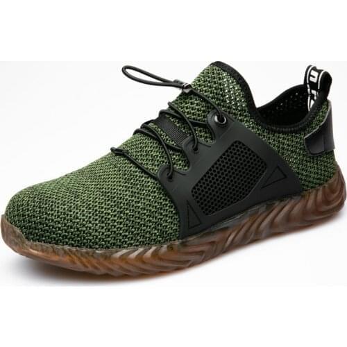 Work Safety Shoes Men Boots Fashion Work Sneakers Male Shoes Adult Work Boots Steel Toe Shoes Indestructible Men Safety Boots