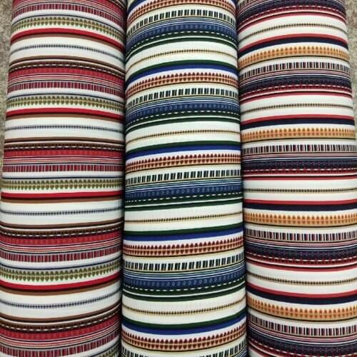 Chiffon dress fabric ethnic stripe printed crepe chiffon summer skirt fabric soft breathable DIY trousers blouse fabric