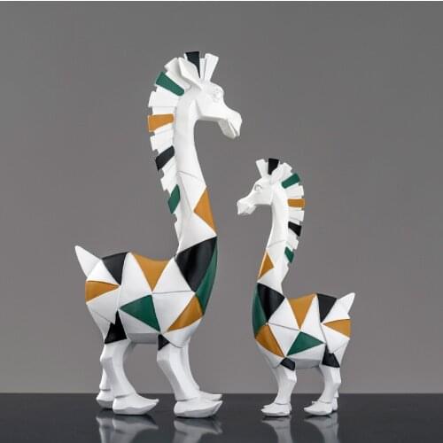 [HHT] Nordic Modern Geometric Zebra Ornaments Creative Home Decoration Accessories Living Room TV Wine Cabinet Resin Crafts