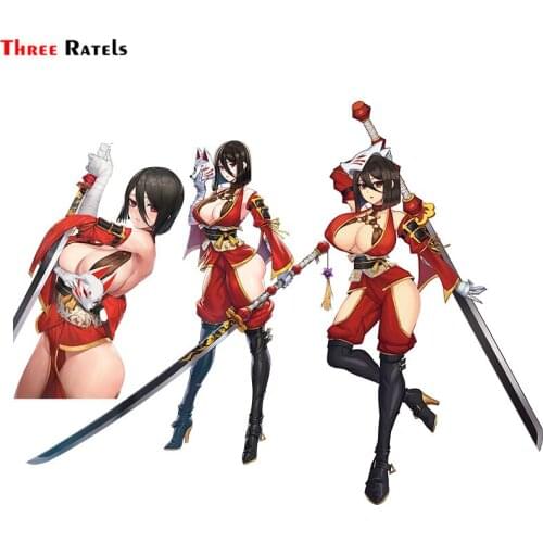 Three Ratels F322 Kunoichi Kaen Last Origin Sticker For Snowboard Bicycle Skateboard Car Accessories Waterproof Vinyl PVC Decal