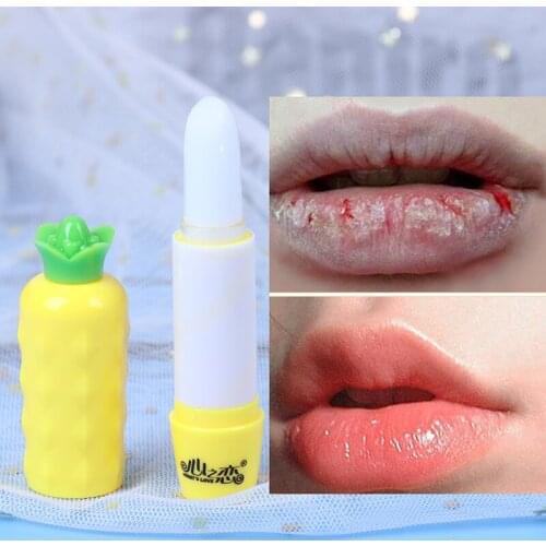 Moisture Lip Balm Long-Lasting Natural Pineapple Essence Vera Lipstick Color Mood Changing Lipstick Anti Aging