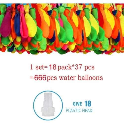 666pcs Water Balloons Bunch Filled With Water Balloons Latex Balloons Toy Rapid Injection Summer Water Toys Game Toy