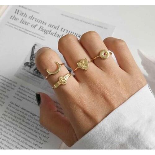 18K Gold Solid Yellow Really Gold Jewelry(AU750) Women Hollow Strap Element Personality Male Female Couple Fashion Ring Lady