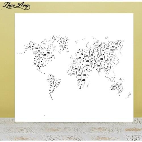 ZhuoAng Musical Note Stamp / sticker DIY scrapbook / photo album decorative transparent seal