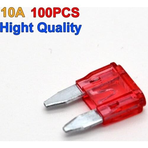 10Amp New Safty 100Pcs/Lot Car Auto Boat Car Suvs Fuse Blade Small Size