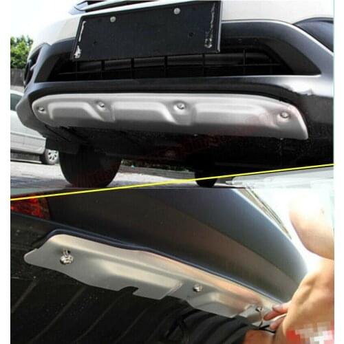 For Honda CRV 2012 2013 2014 2pcs Aluminum Front & Rear Bumper Protector Skid Guard Plate