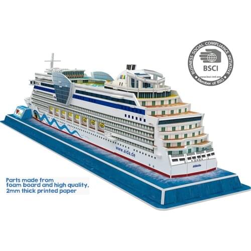 3D Puzzle Toys Three Dimensional Luxury Cruise Ship Jigsaw Education Paper Assembly Model Children Adult Parent-child Gift