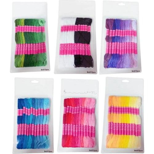 Similar Thread Gradient Color Embroidery Thread Cross Stitch Cotton Sewing Skeins Floss Kit 12Pcs Needle Craft