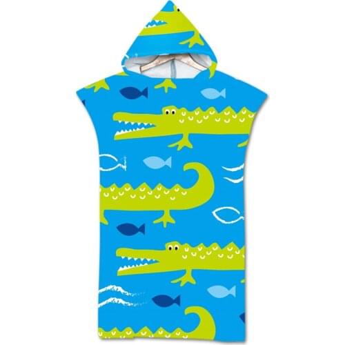 Free shipping Gift Cute Animals Goraffe Lion Monkey Crocodile Dinosaur Hooded Swim Surf Bath Beach Poncho Towel Changing Robe
