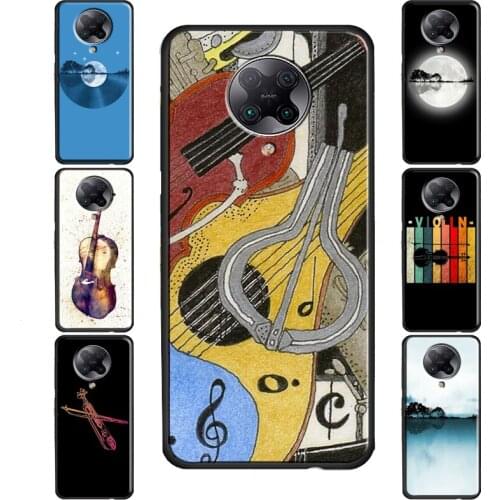 Musical Cello Violin Case For POCO M3 Pro F3 F2 X3 Coque For Xiaomi Mi Note 10 Lite Mi 11 Ultra 9T 10T Pro A3