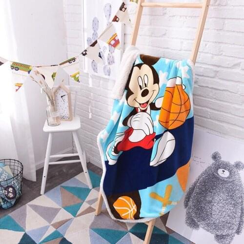 Disney cartoon Minnie Mickey Mouse Winter Thicken Lambs Blankets Children Boys Girls Flannel Office Cars throw blanket sheets