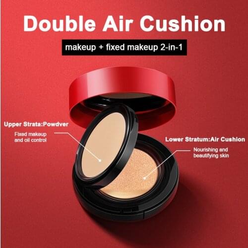 Double-layer Concealer Cushion Compact Powder Waterproof Nourishing Makeup Air Cushion BB Foundation Cream Isolation Maquiagem