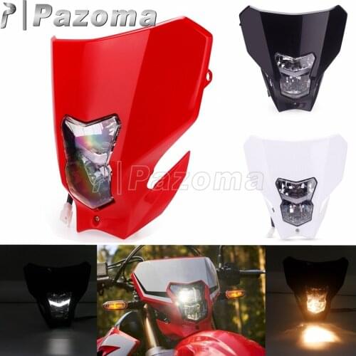 Motocross Headlight LED Strips Front Light Mask E13 Emark Headlamp For Honda CRF CRF450L CRF450XR Dirt Bike Dual Sport 2019-2020