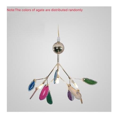 G4*4 Lamp Head Brazilian Agate Firefly LED Light LED Chandelier Hall Restaurant Chandelier Modern Simple Agate LED