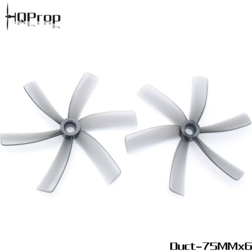 HQProp Duct 75mm 6-blade CW CCW 3-inch Grey Propeller Poly Carbonate RC Cinewhoop Ducted Drones FPV Racing Quadcopter 5MM Shaft