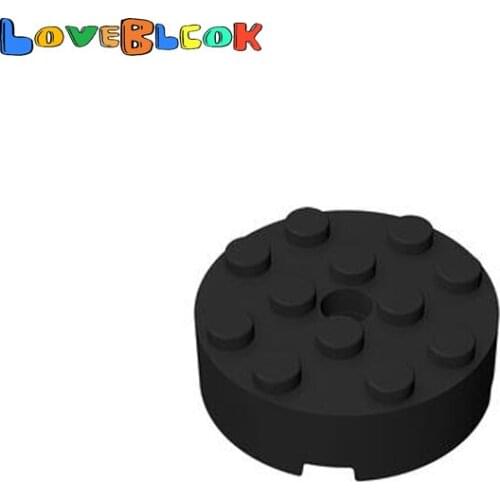 Brick 4x4 Round with Hole Building Blocks Assembles MOC Technical Parts DIY Toy Educational Creative For Kid 87081 5pcs/Lot