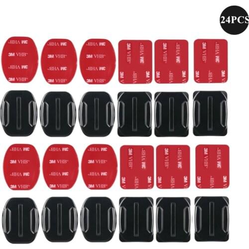 Flat Curved Adhesive Mounts Sticker Mount for GoPro Hero 8 Black 9 7 5 Xiaomi Yi 4K Mijia SJCAM Action Camera Go Pro Accessories