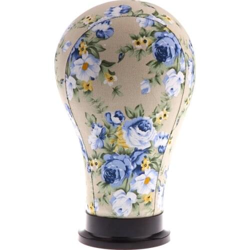Mannequin Model Cork Head Canvas Cover Wig Making Hat Display Manikin Holder #D