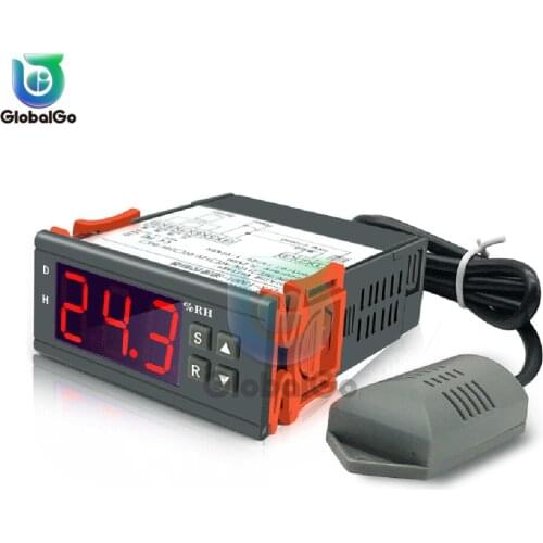 Mini Digital Humidity Controller 1% ~ 99% RH 220V 10A Hygrometer Controller with Humidity Sensor PU Delay Protection Function