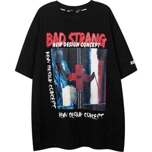 2021 Mens Summer T-shirt Retro Streetwear Personalized Printing T-shirt Hip Hop Menswear Oversize Short Sleeve Tshirts For Man