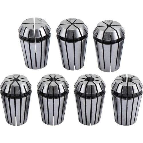 7PCS ER20 Spring Collet Set for CNC Workholding Engraving Machine and Milling Lathe Tool 1-7mm