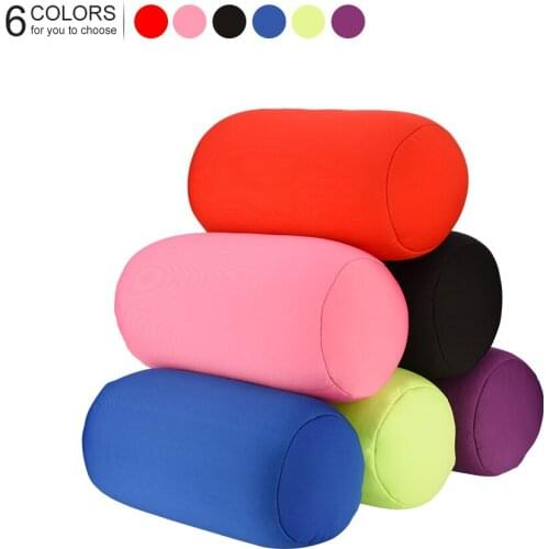 32cm x 16cm Office Travel Micro Mini Microbead Back Cushion Roll Throw Pillow Travel Home Sleep Neck Support Comfortable Pillows