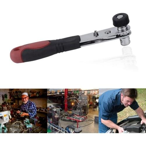 1/4" Screwdriver Professional and Durable Mini Rapid Ratchet Wrench Rod Quick Socket Wrench Tools Red & Black Home Tools