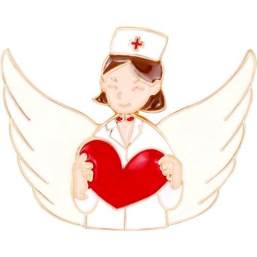 Cross-border sales new fashion cartoon character nurse angel corsage pin joker drip brooch spot