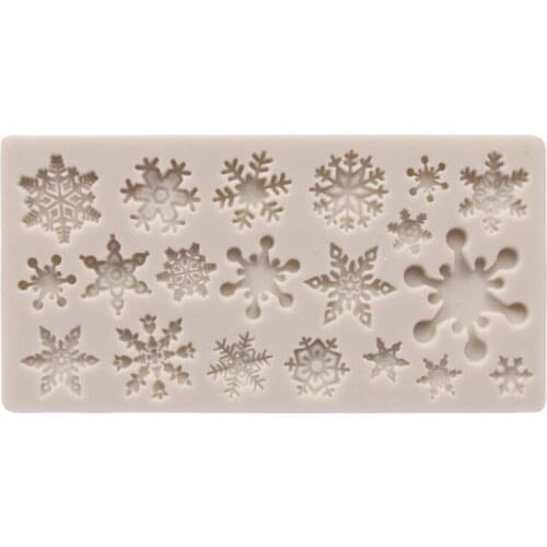 Various snowflake style chocolate molds DIY chocolate christmas mold snowflake fondant cake silicone mold cristmas decoration