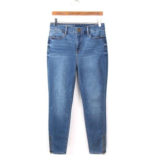 Plus size spring and autumn women fashion loose water wash casual skinny jeans female trendy high waist ankle length denim pants