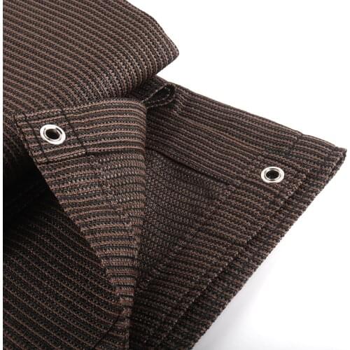 Customize Coffee Brown Anti UV HDPE Sunshade Net Sunblock Shade Cloth Balcony Safety Privacy Nets Sun Shade Net Garden Fence