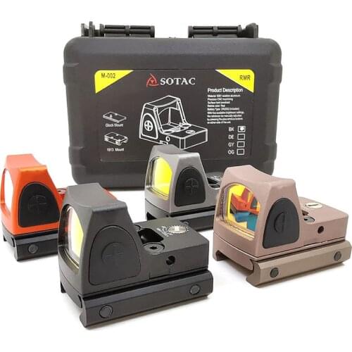 SOTAC-GEAR Mini RMR Red Dot Sight Airsoft / Hunting riflescope Sight Scope fit Weaver Rail For Collimator Glock / Rifle scope