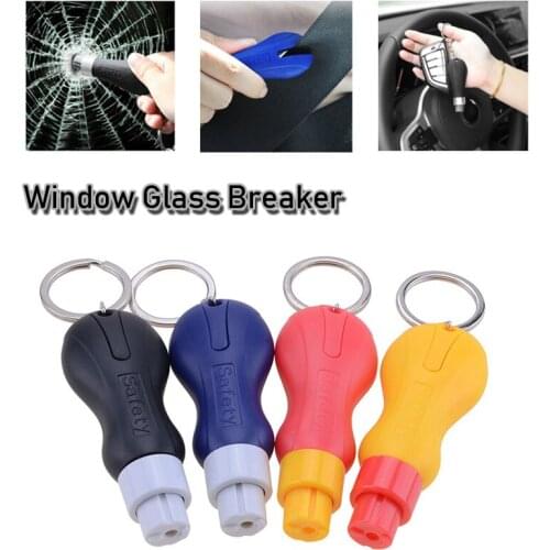 Emergency Safety Escape Glass Breaker Key Holder,Escape Pointed Hammer Keychain ,Keyring Seat Belt Cutter Easy Carry Tools