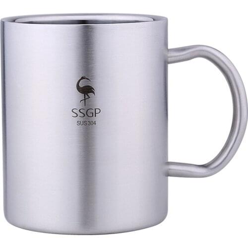 Glass Cup Have Handle SUS 304 Thickened Stainless Steel Multifunction Fall Househould Healthy Environmental Superior Quality