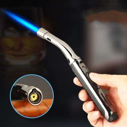 Super Long Kitchen Cooking Torch Turbo Lighter Metal Gas Lighter Cigar Cigarette Lighters Smoking Accessories Gadgets for Men